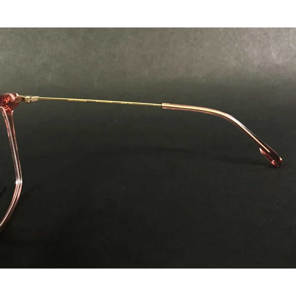 Gigi Studios Eyeglasses Frames AMARA GS8002/050 Clear Pink Matte Gold 55-16-145